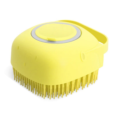 Pet Dog & Cat Bathing Brush – Silicone Grooming Scrubber & Massager