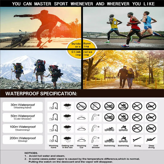 Waterproof Digital Sports Watch – Military Tactical LED Wristwatch for Men