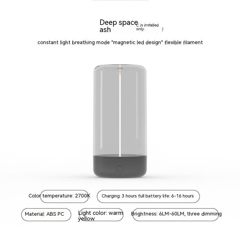 LED Camping Night Light – Type-C Rechargeable Portable Ambient Lamp