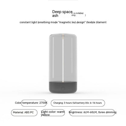 LED Camping Night Light – Type-C Rechargeable Portable Ambient Lamp