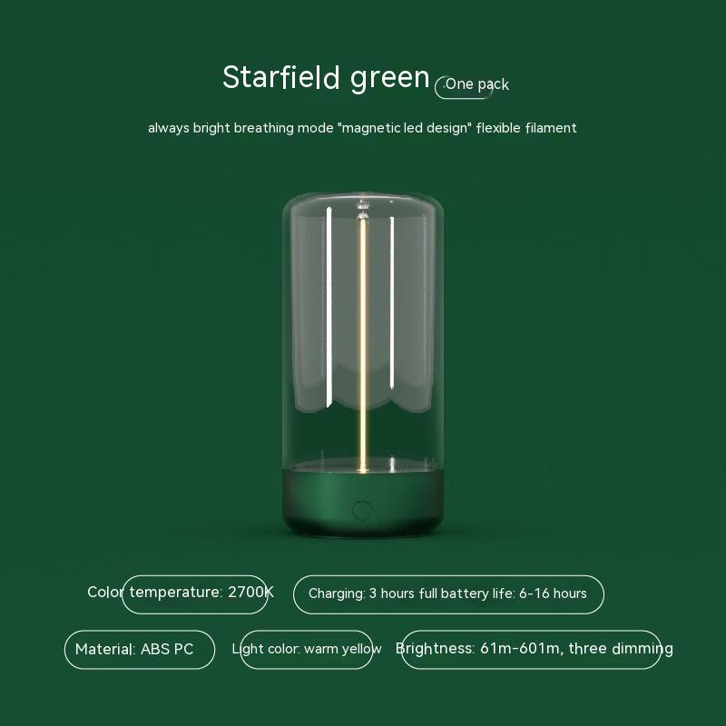 LED Camping Night Light – Type-C Rechargeable Portable Ambient Lamp