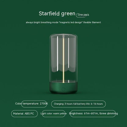 LED Camping Night Light – Type-C Rechargeable Portable Ambient Lamp