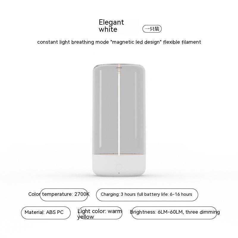 LED Camping Night Light – Type-C Rechargeable Portable Ambient Lamp