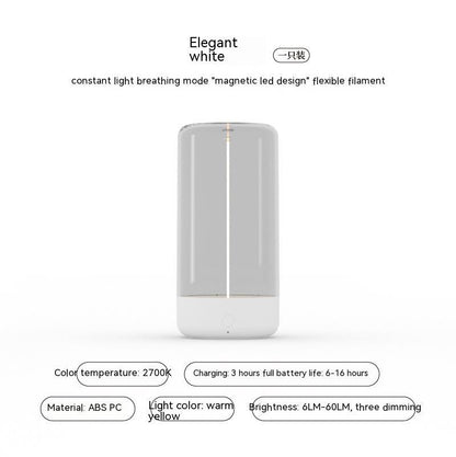LED Camping Night Light – Type-C Rechargeable Portable Ambient Lamp